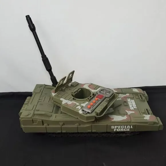 14" ARMY Tank Special Forces Plastic lights sound Decor Model Toys - Picture 1 of 8